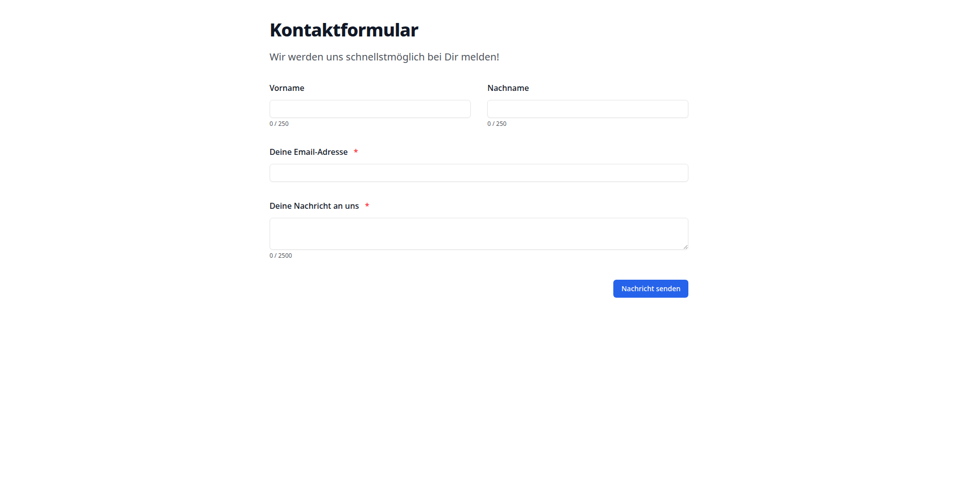 Online-Kontaktformular